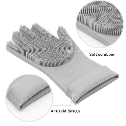 Magic Silicone Cleaning Hand Gloves for Kitchen