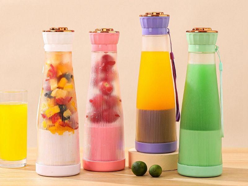 Portable Home Electric 6-Blade Juicer with USB Charging