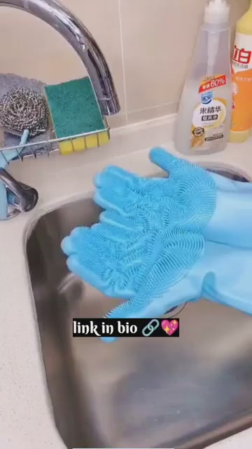 Magic Silicone Cleaning Hand Gloves for Kitchen