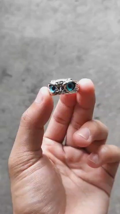 Attractive Silver Plated Owl Ring (Pack of 2)